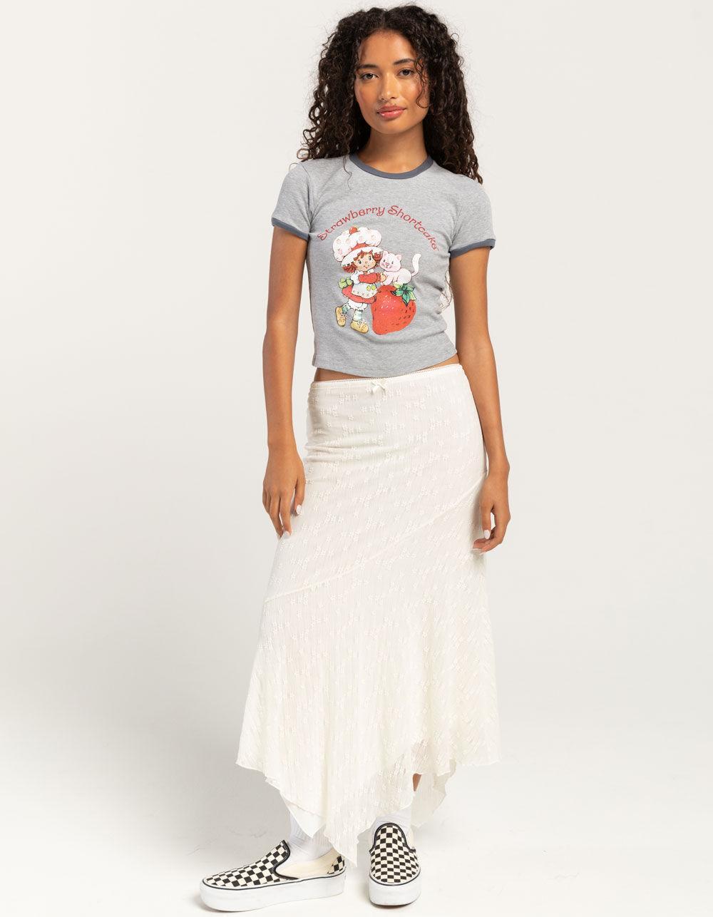 STRAWBERRY SHORTCAKE Womens Ringer Tee - HEATHER GRAY Product Image