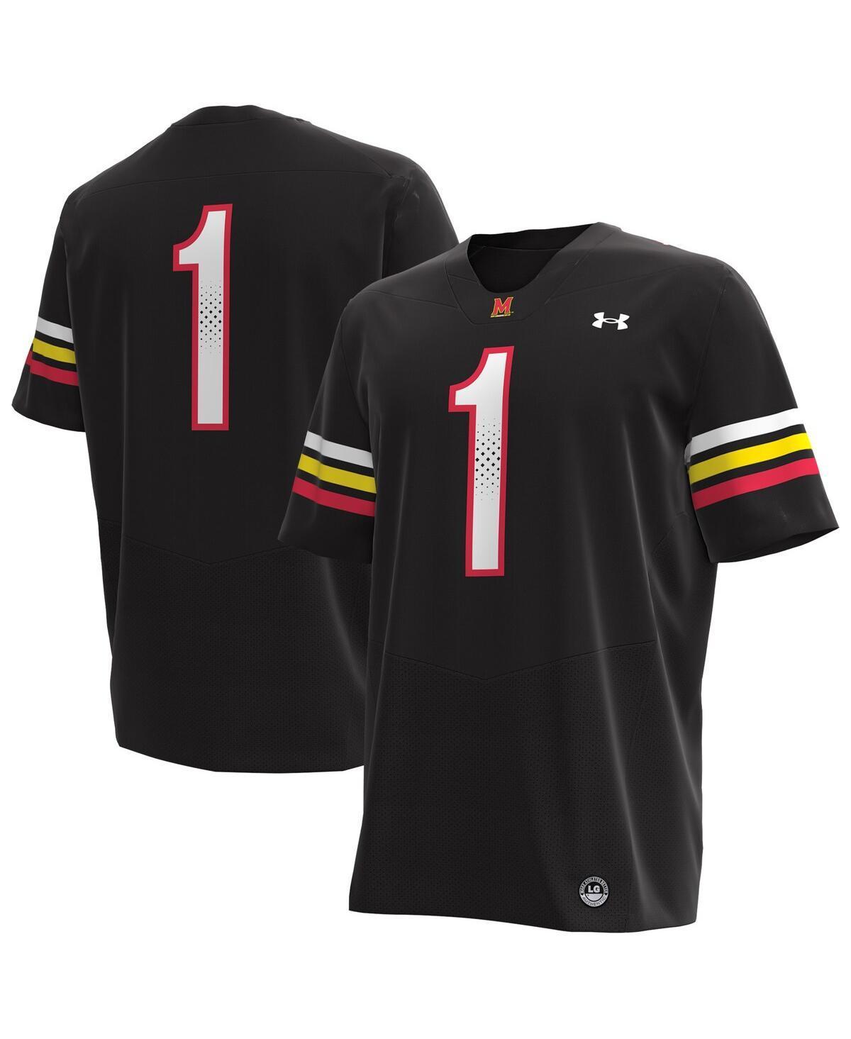 Men's Under Armour #1 White Maryland Terrapins Replica Football Jersey, Size: Medium Product Image