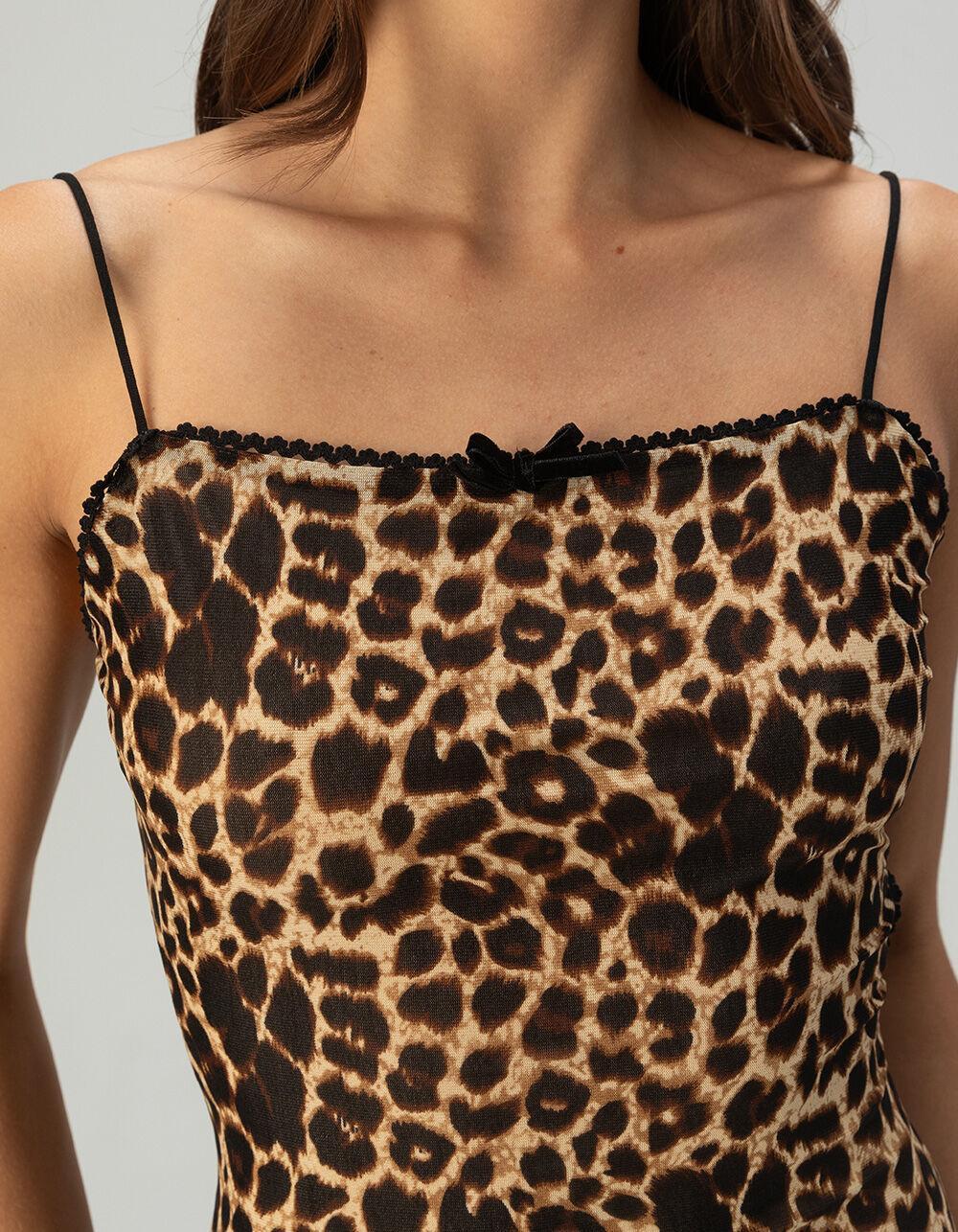 COTTON CANDY LA Leopard Womens Midi Dress Product Image