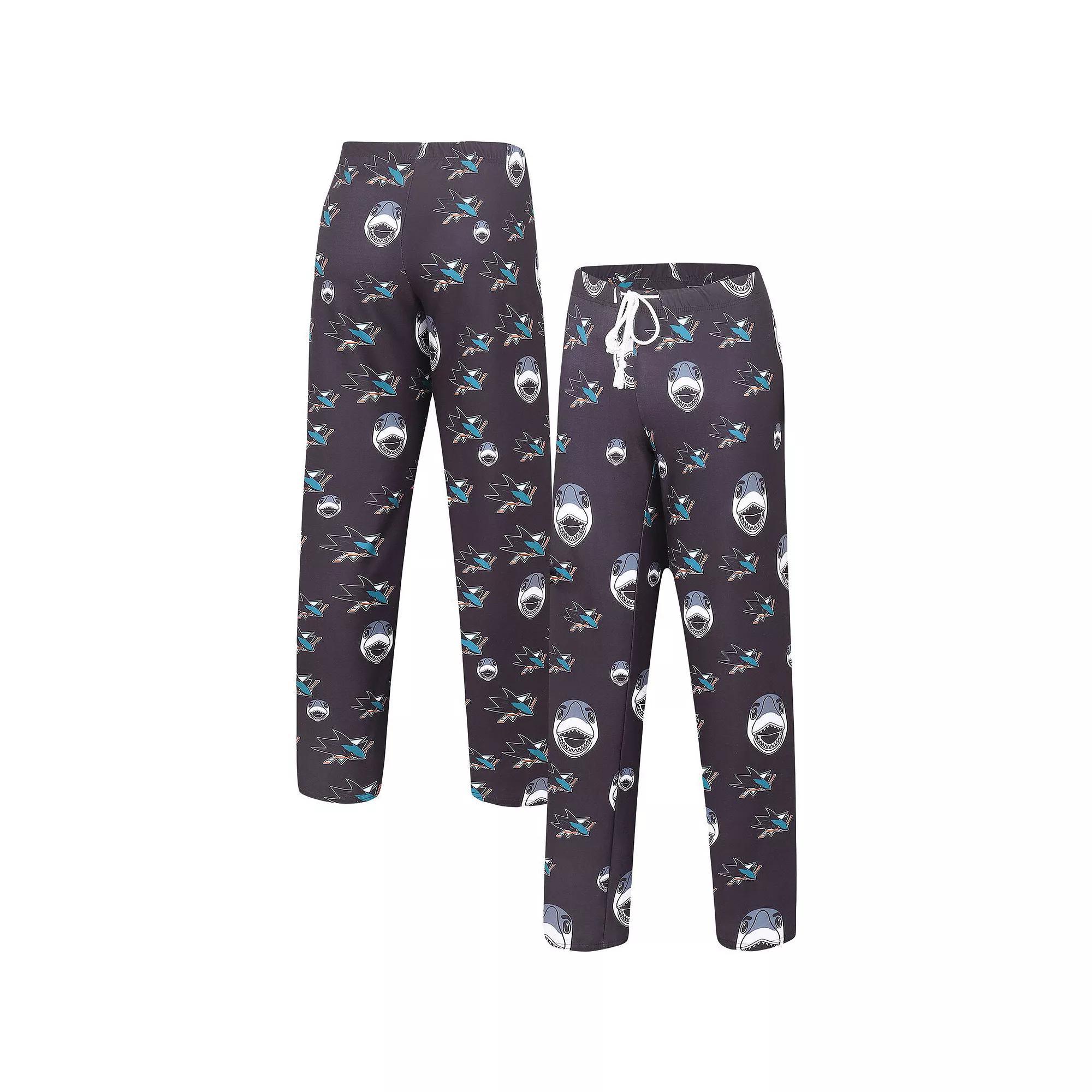 Women's Concepts Sport Black San Jose Sharks Gauge Allover Print Knit Sleep Pants, Size: XL, Sks Black Product Image