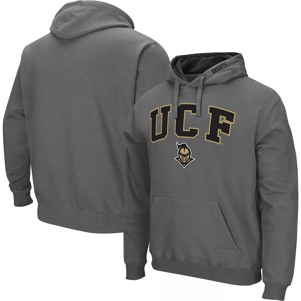 Mens Colosseum Charcoal UCF Knights Arch & Logo 3.0 Pullover Hoodie Product Image