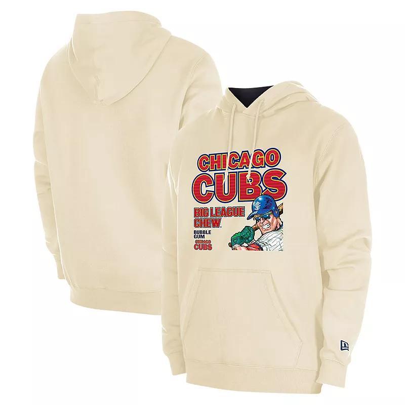 Mens New Era Cream Chicago Cubs Big League Chew Pullover Hoodie Product Image