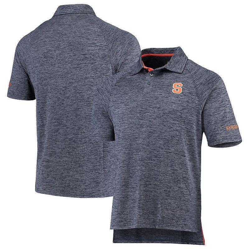 Mens Colosseum Heathered Syracuse Orange Down Swing Polo Blue Product Image