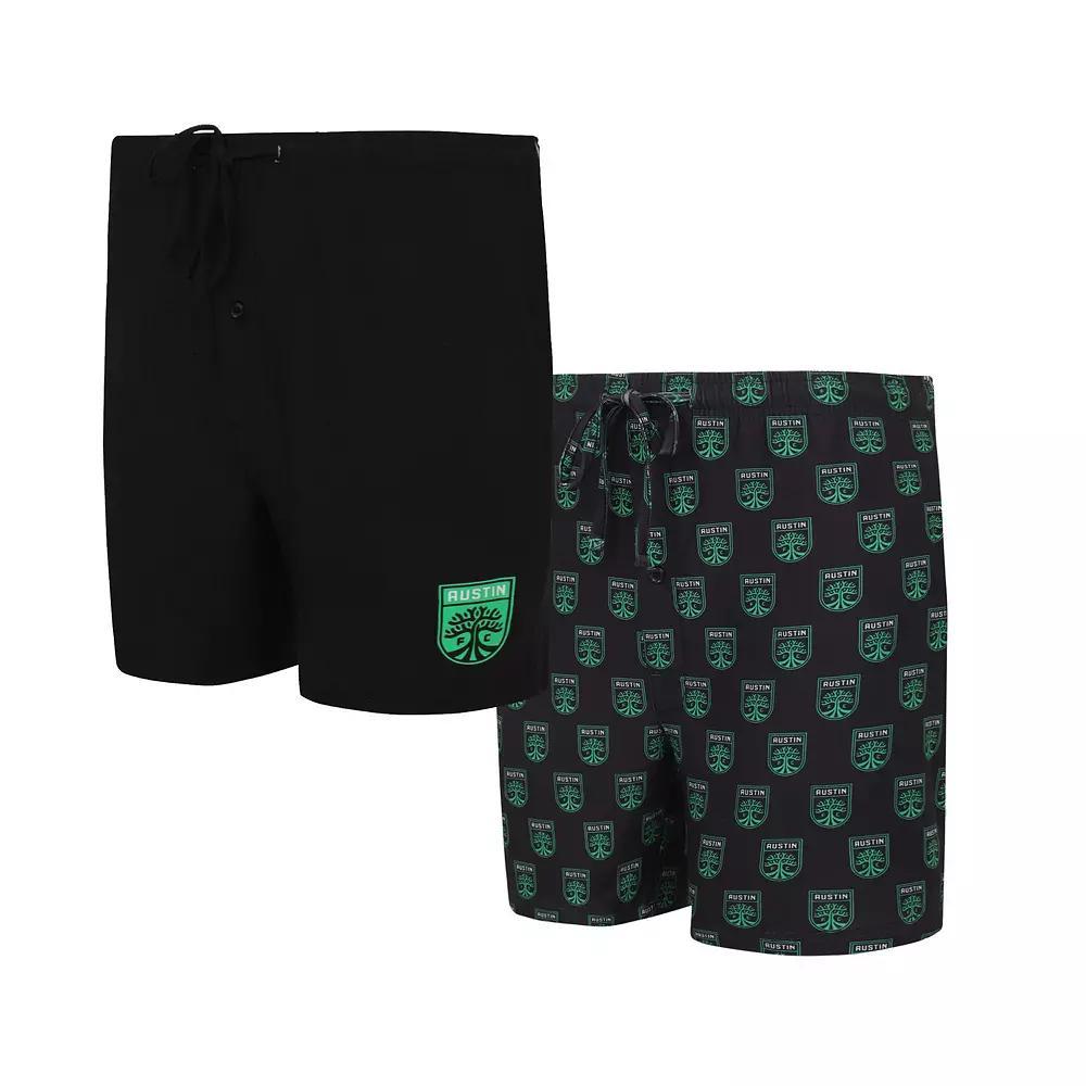 Men's Concepts Sport Black Austin FC Gauge Two-Pack Shorts Set, Size: Small, Afc Black Product Image