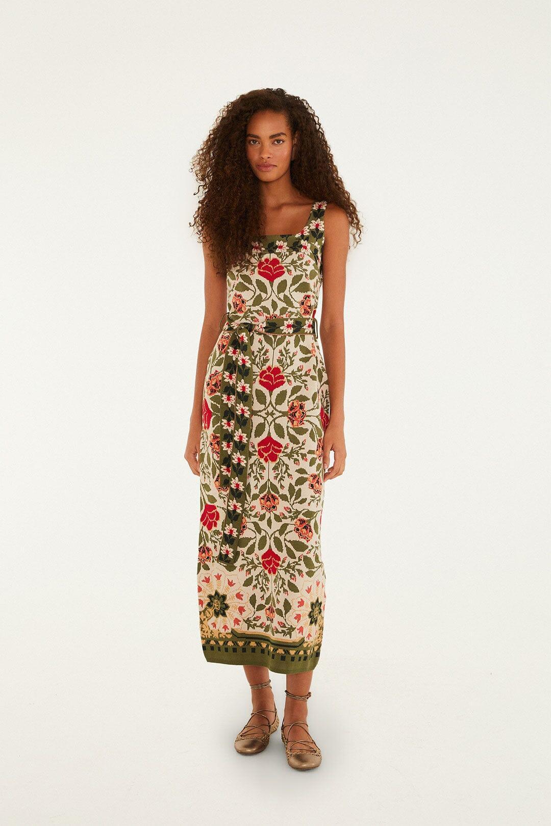 Sand Garden Tapestry Knit Dress Product Image