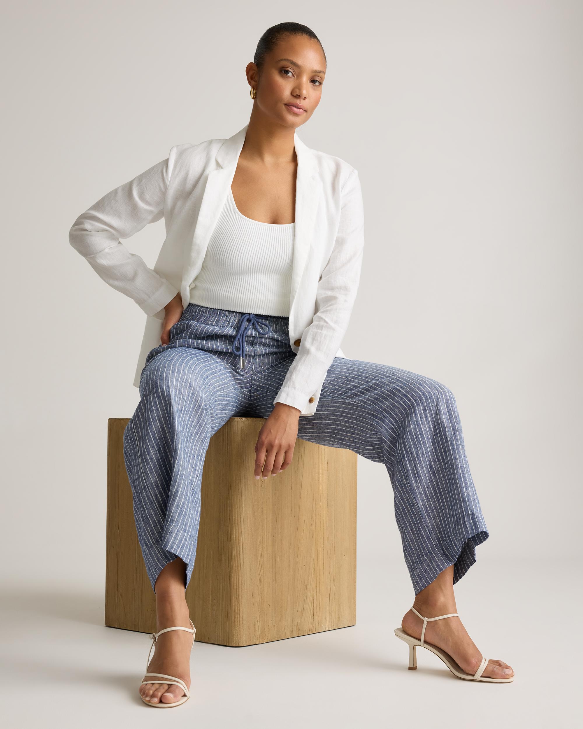 Quince | Women's 100% European Linen Wide Leg Pants Product Image