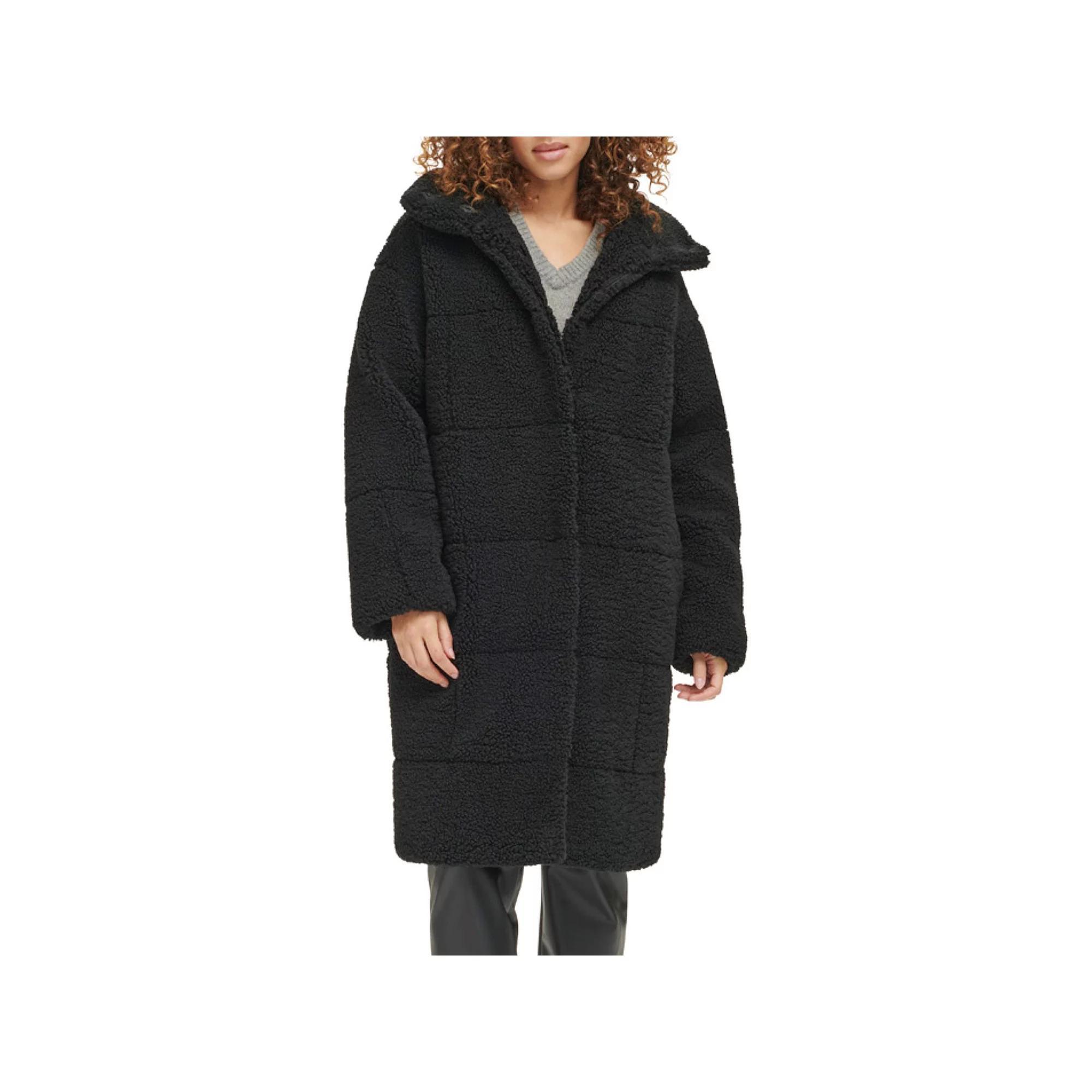 Womens Levis Long Quilted Sherpa Coat Product Image