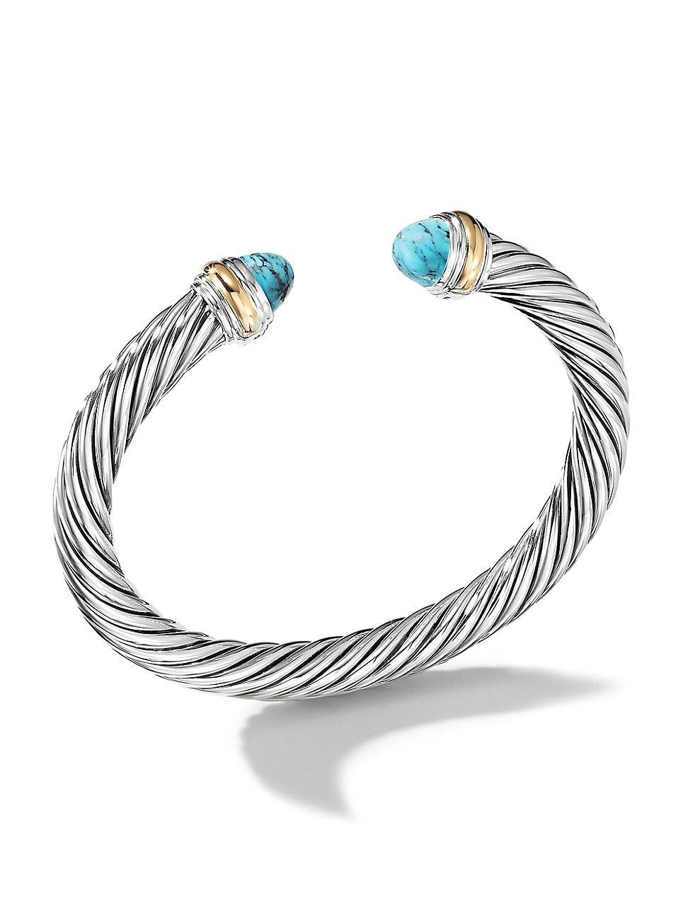 David Yurman Cable Classics Bracelet with Black Onyx and Gold Product Image
