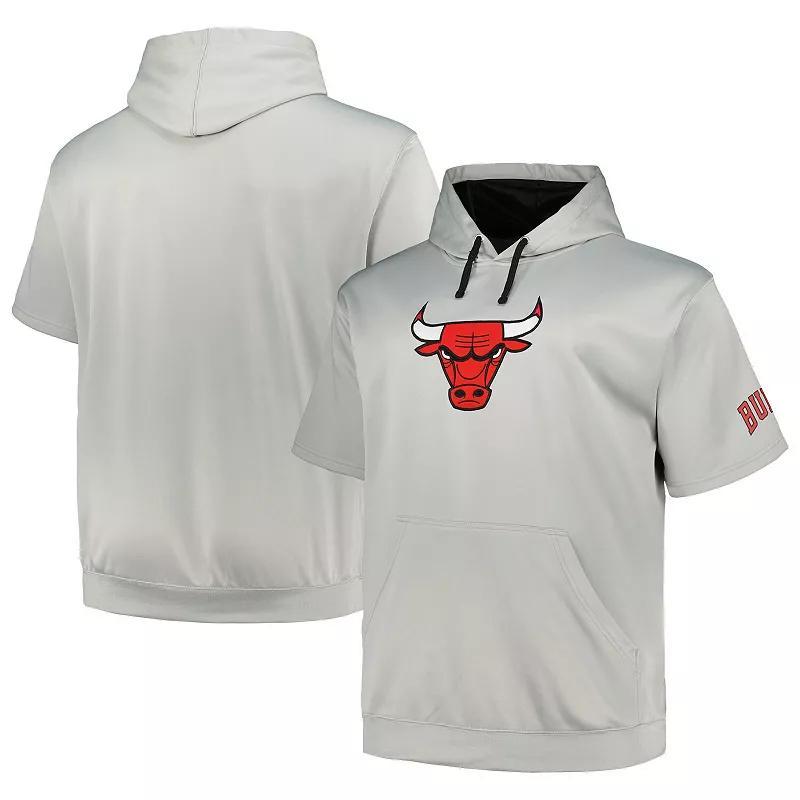 Men's Fanatics Branded Silver Chicago Bulls Big & Tall Logo Pullover Hoodie, Size: 2XLT Product Image