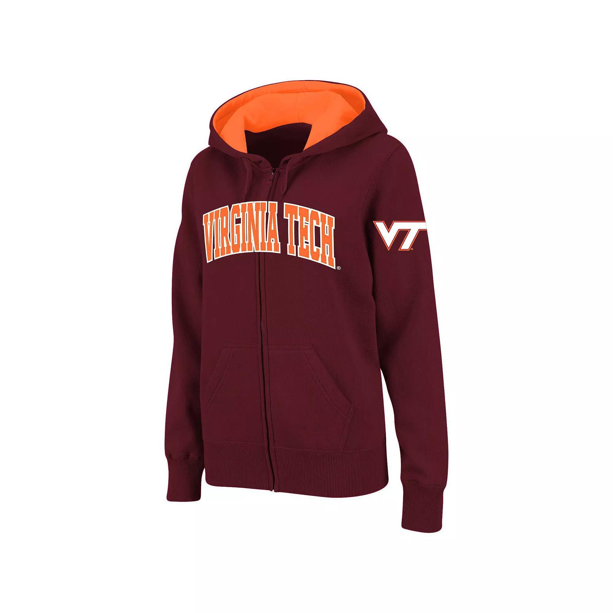 Women's Stadium Athletic Brown Wyoming Cowboys Arched Name Full-Zip Hoodie, Size: Large, Wyo Brown Product Image