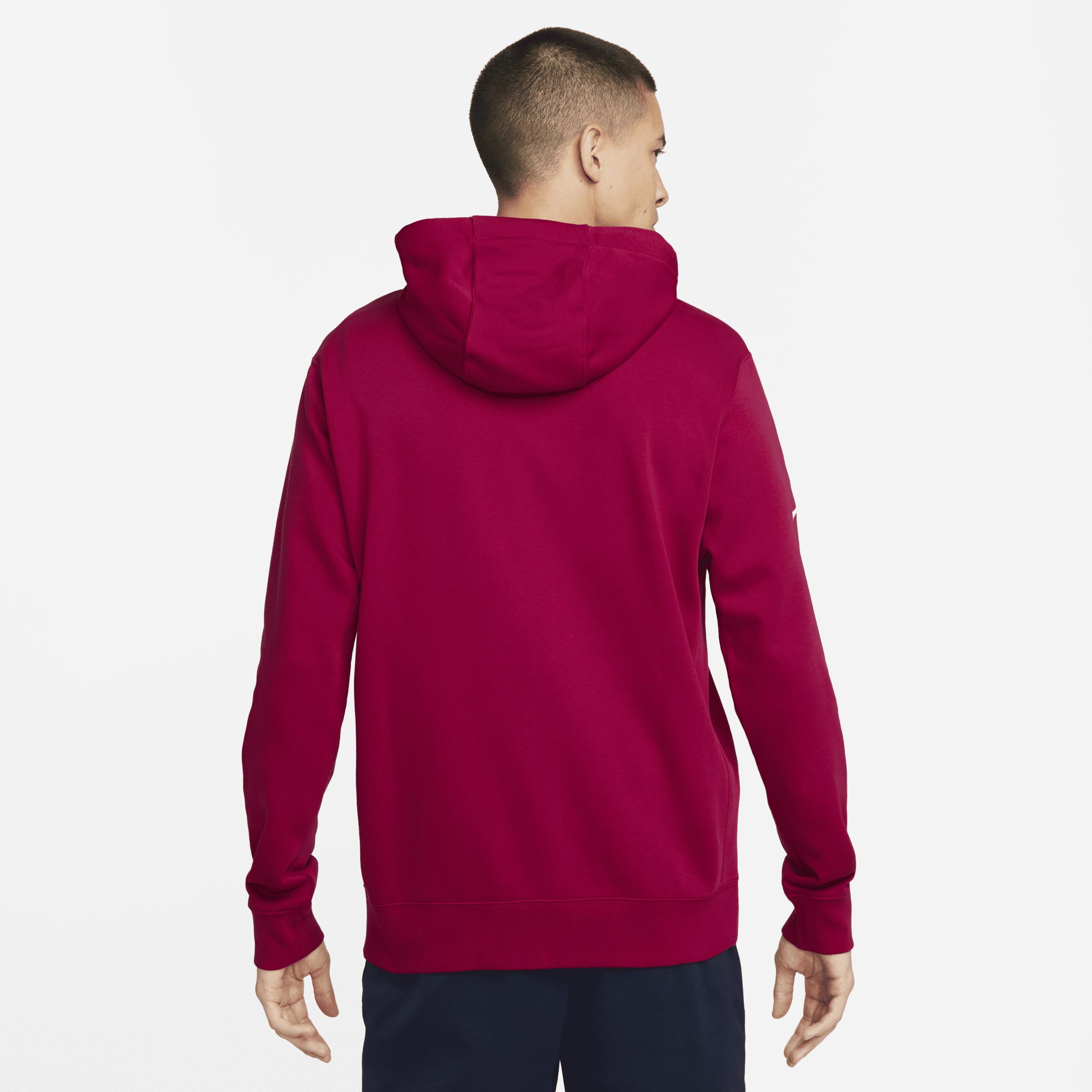 Men's Nike  Red Barcelona Club Fleece Full-Zip Hoodie, Size: 2XL, Bar Red Product Image