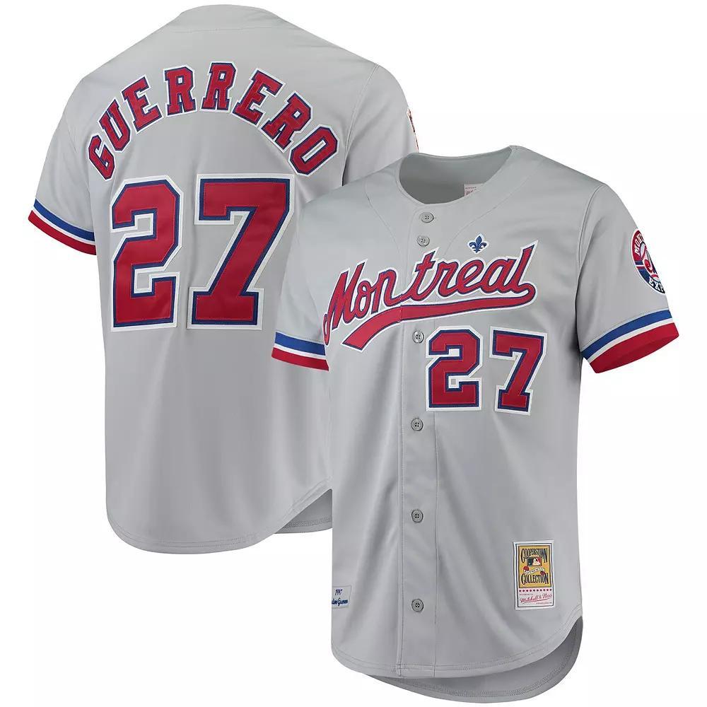 Men's Mitchell & Ness Vladimir Guerrero Gray Montreal Expos Cooperstown Collection Authentic Jersey, Size: 36, Mlb Grey Product Image
