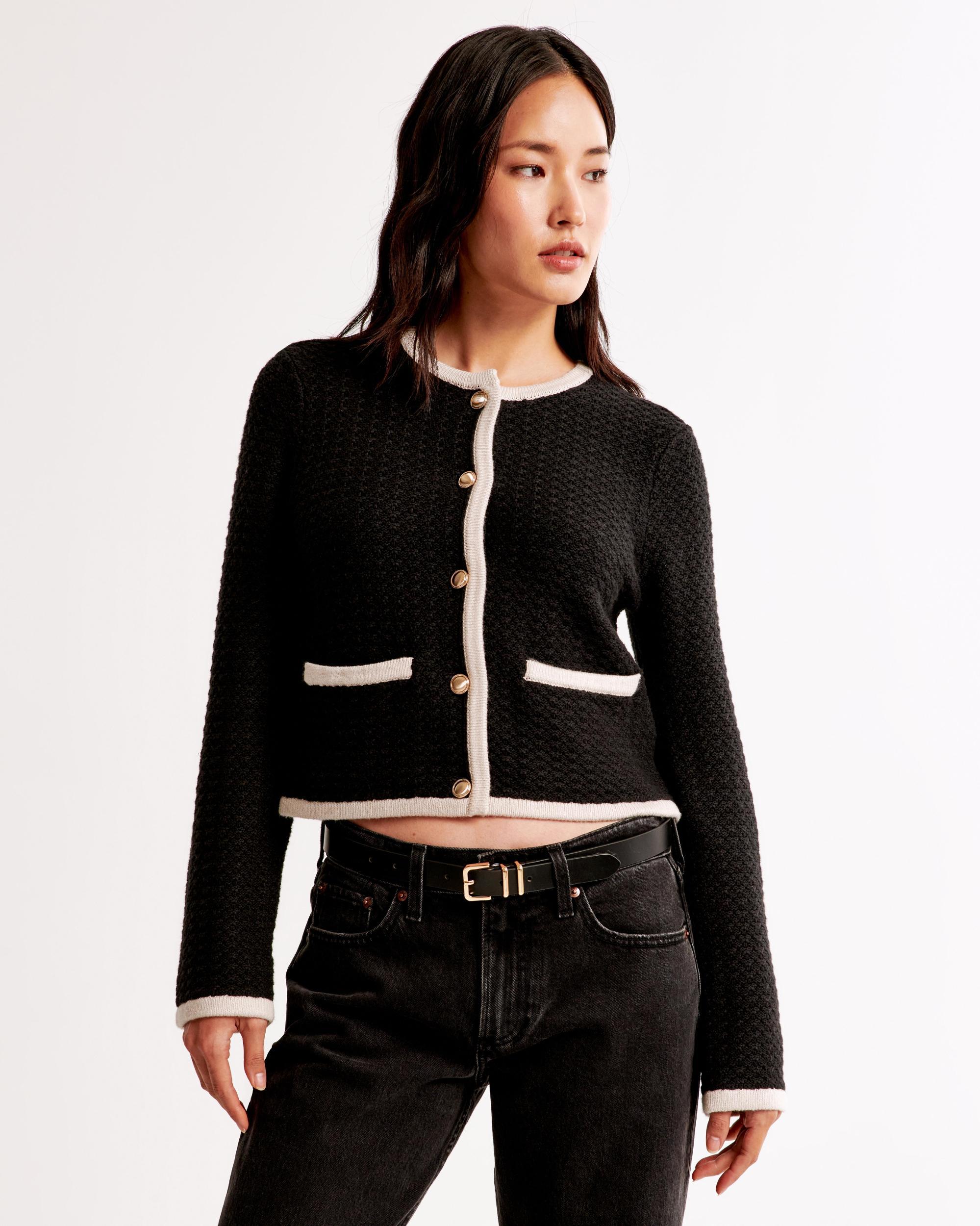 Textural Crew Sweater Jacket Product Image