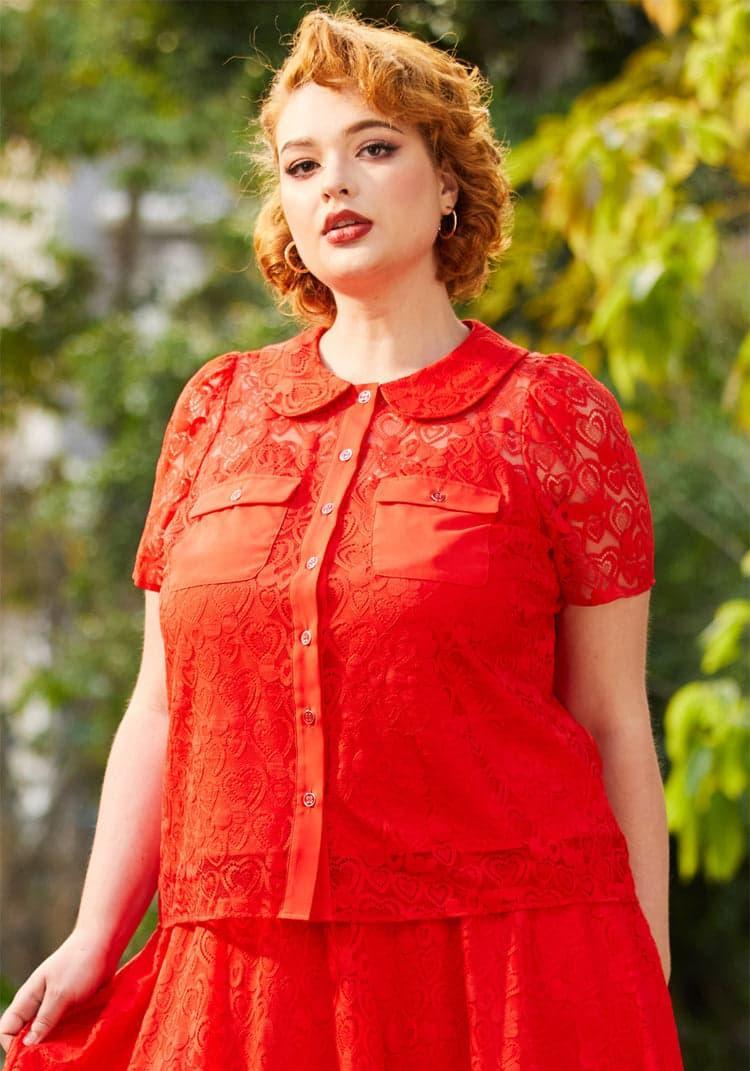 Heart Throb Button-Up Top Product Image