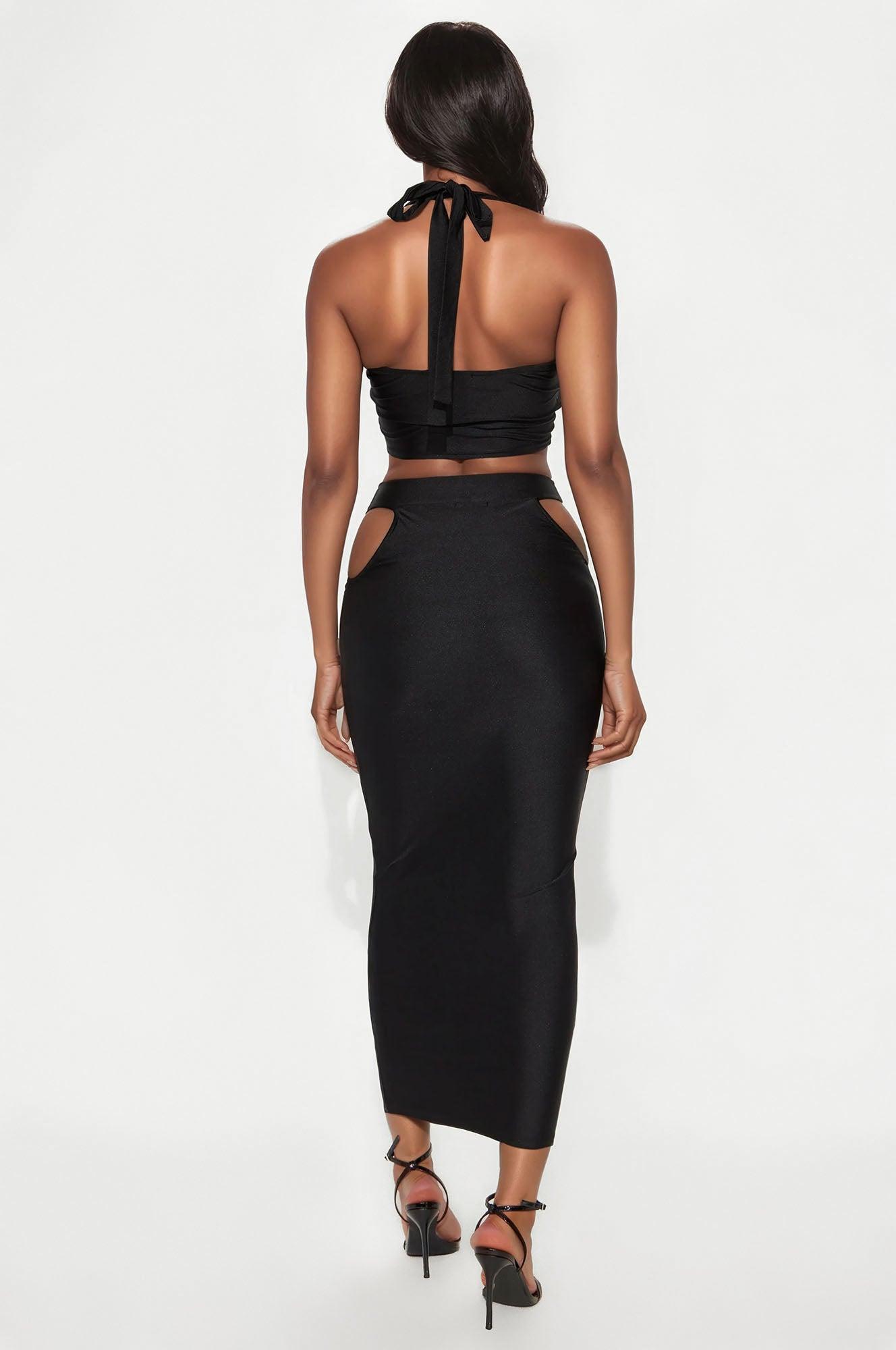 Your Darkest Desires Skirt Set - Black Product Image