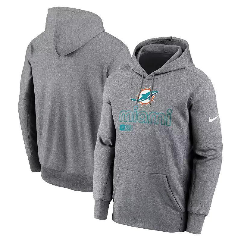 Men's Nike Heather Gray Los Angeles Chargers Icon Performance Pullover Hoodie, Size: 3XL, Grey Product Image