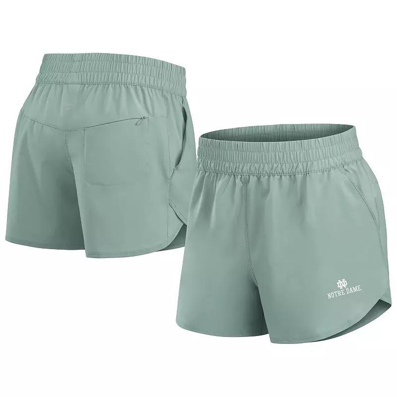 Women's Fanatics Green Notre Dame Fighting Irish Studio Woven Vibe Shorts, Size: Small Product Image