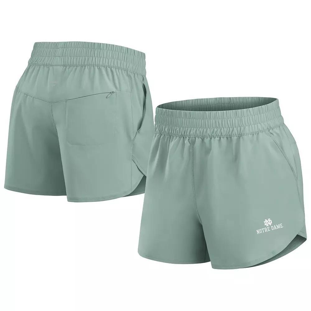 Women's Fanatics Green Notre Dame Fighting Irish Studio Woven Vibe Shorts, Size: Small Product Image