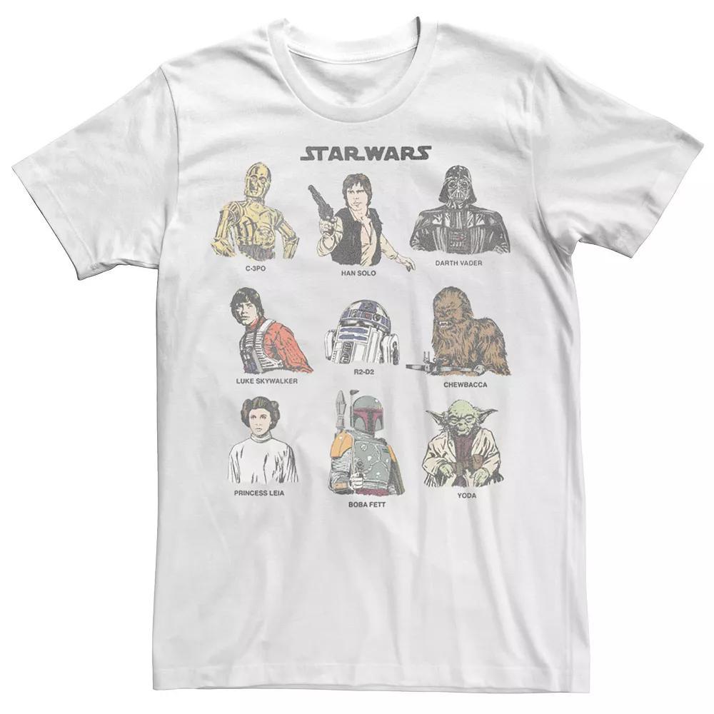 Men's Star Wars Classic Characters Graphic Tee, Size: 3XL, White Product Image