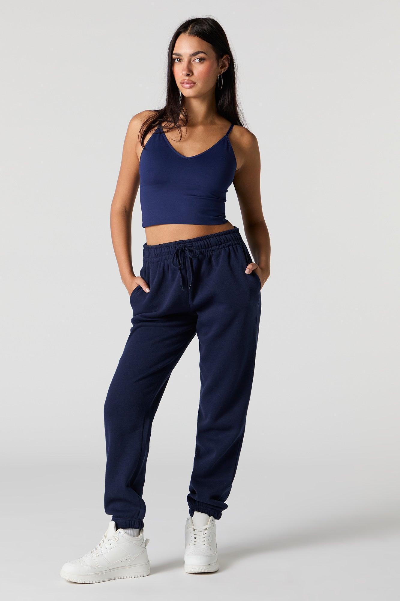 Seamless V-Neck Cami with Built-In Bra Cups Female Product Image