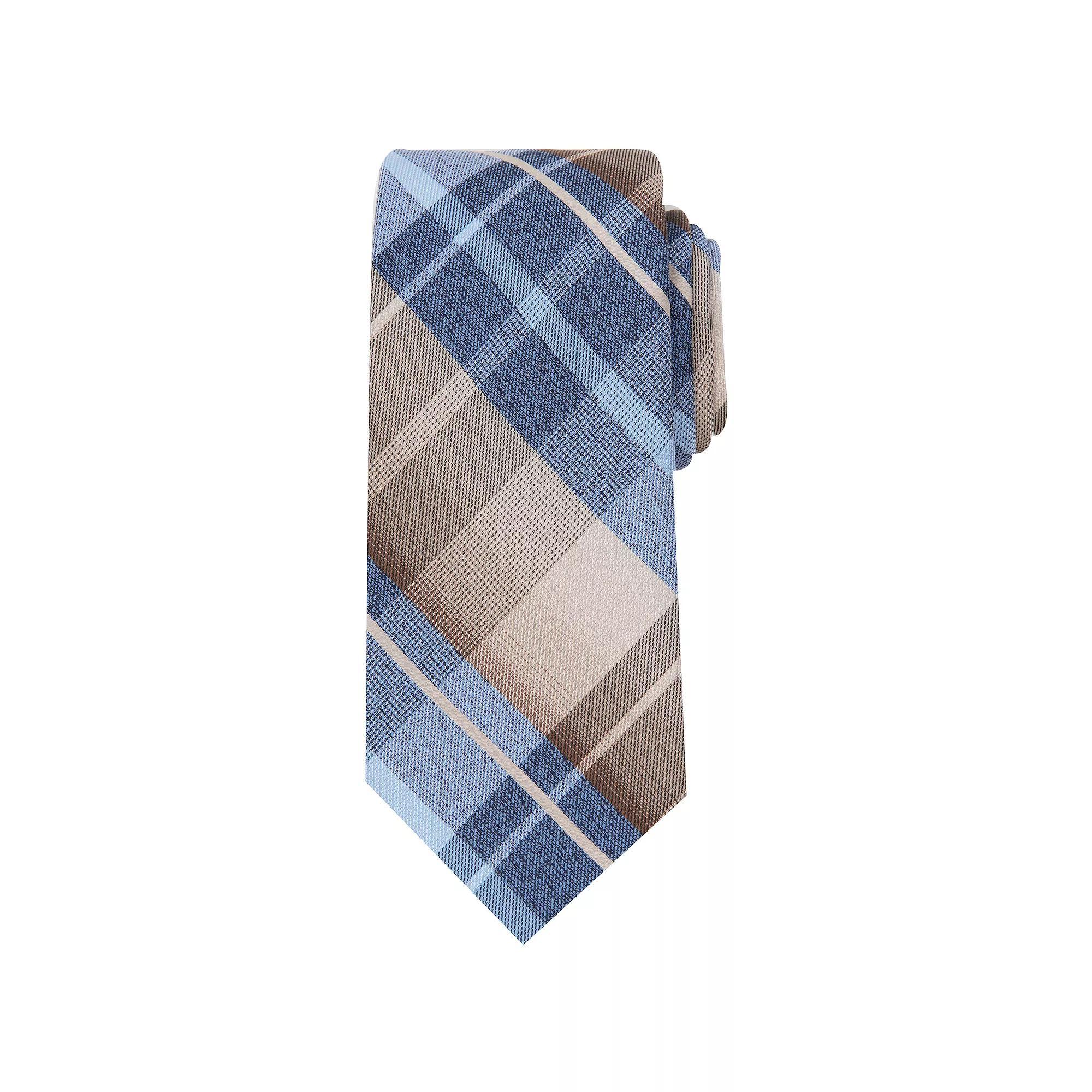 Men's Bespoke Patterned Tie, Brown Oliver Product Image