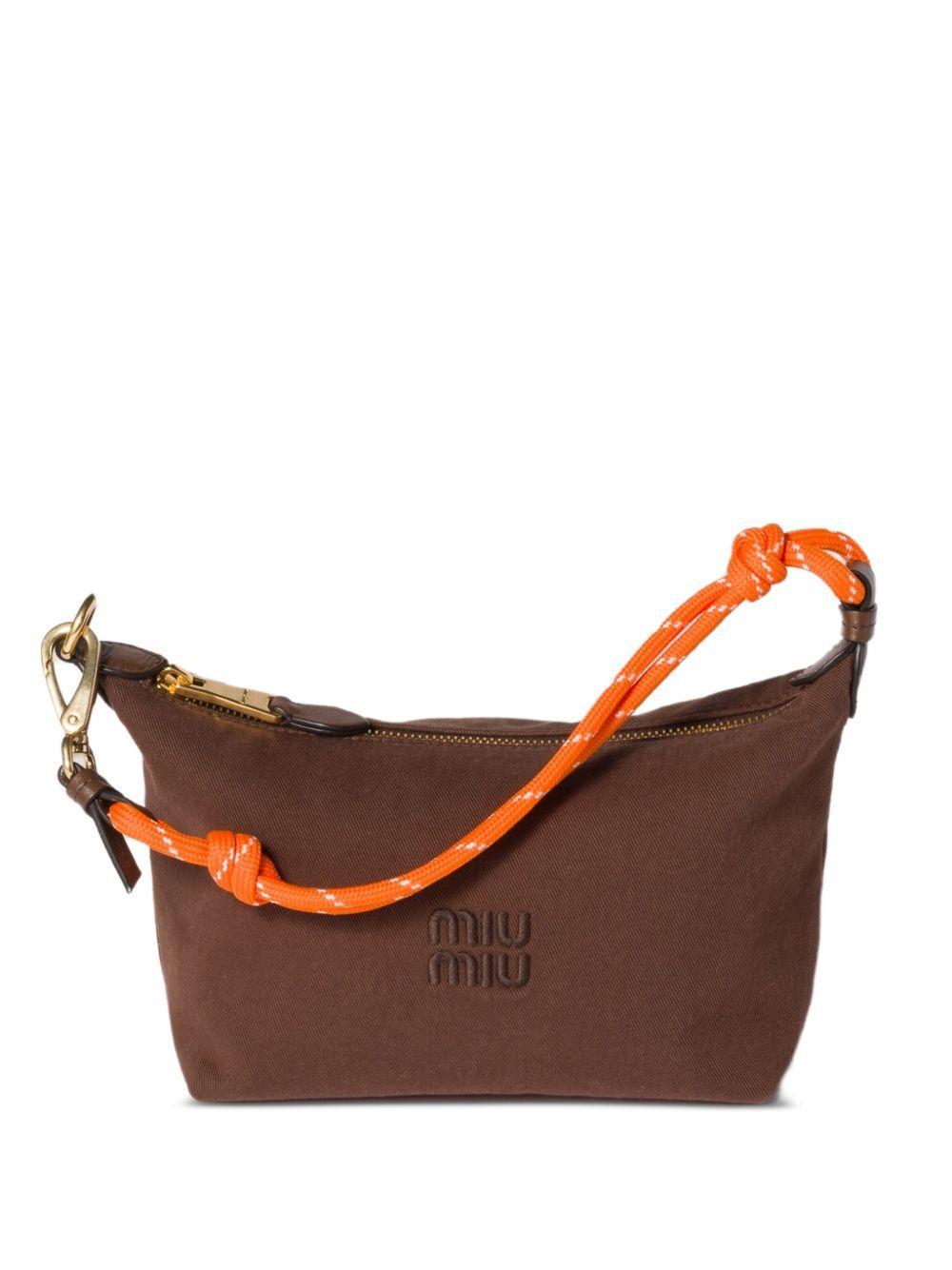 mini Gabardine logo zip bag Product Image
