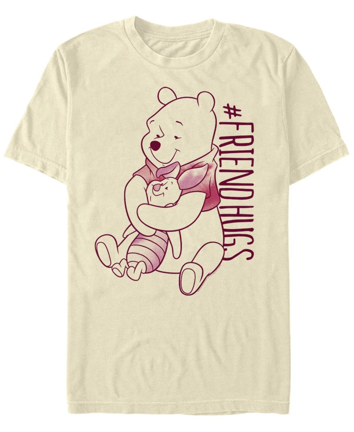 Disney's Winnie The Pooh Piglet Pooh Friend Hugs Men's Tee, Size: 3XL, Natural Product Image