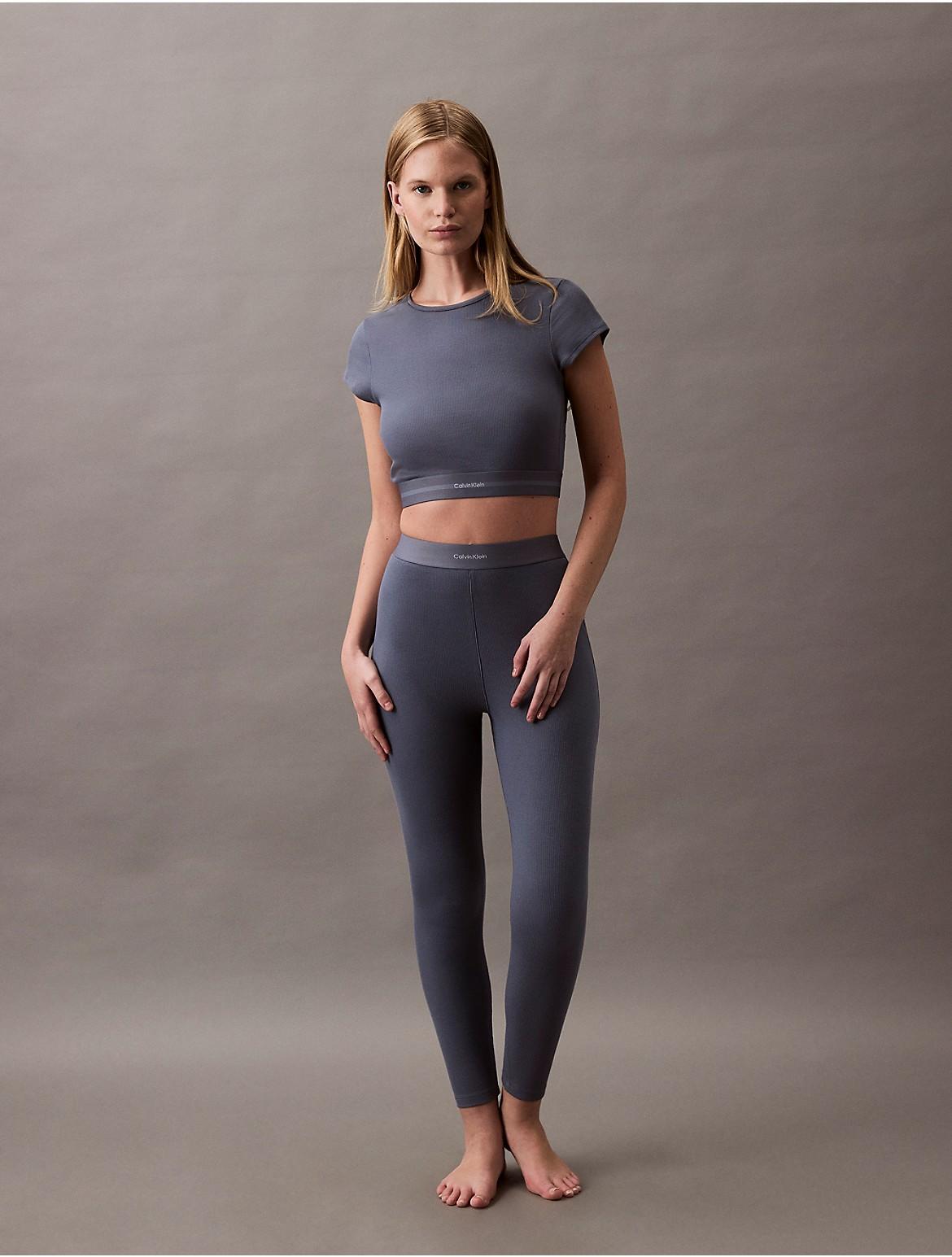 Calvin Klein Women's Cotton Stretch Rib Leggings - Neutral - S Product Image