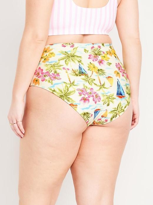High-Waisted French-Cut Bikini Swim Bottoms Product Image