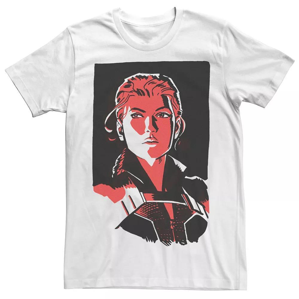 Men's Marvel Black Widow Red Hue Portrait Tee, Size: 3XL, White Product Image