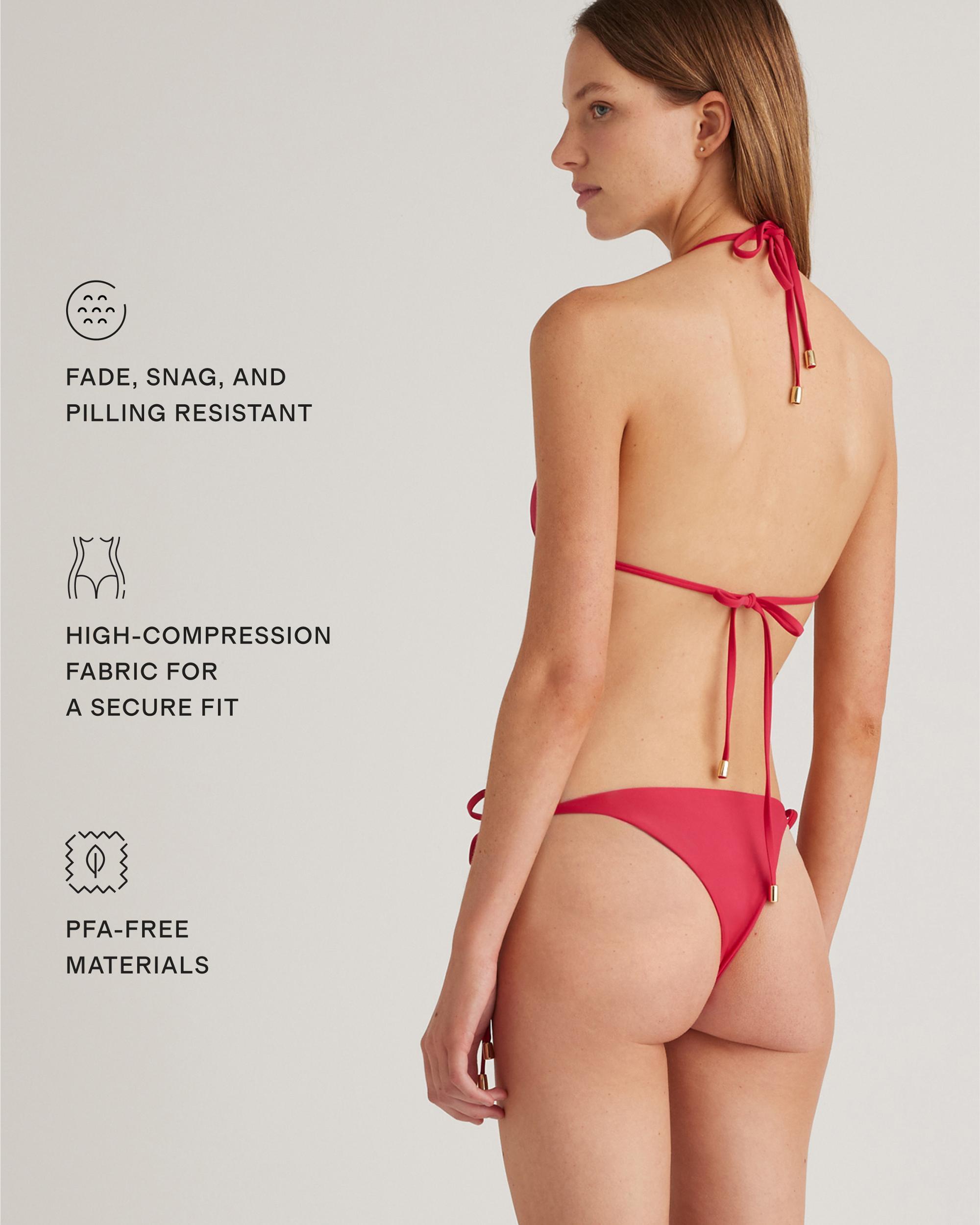 Quince | Women's Italian Adjustable Side-Tie Bikini Bottom Size XS, 78% Recycled Polyamide, 22% Spandex Product Image