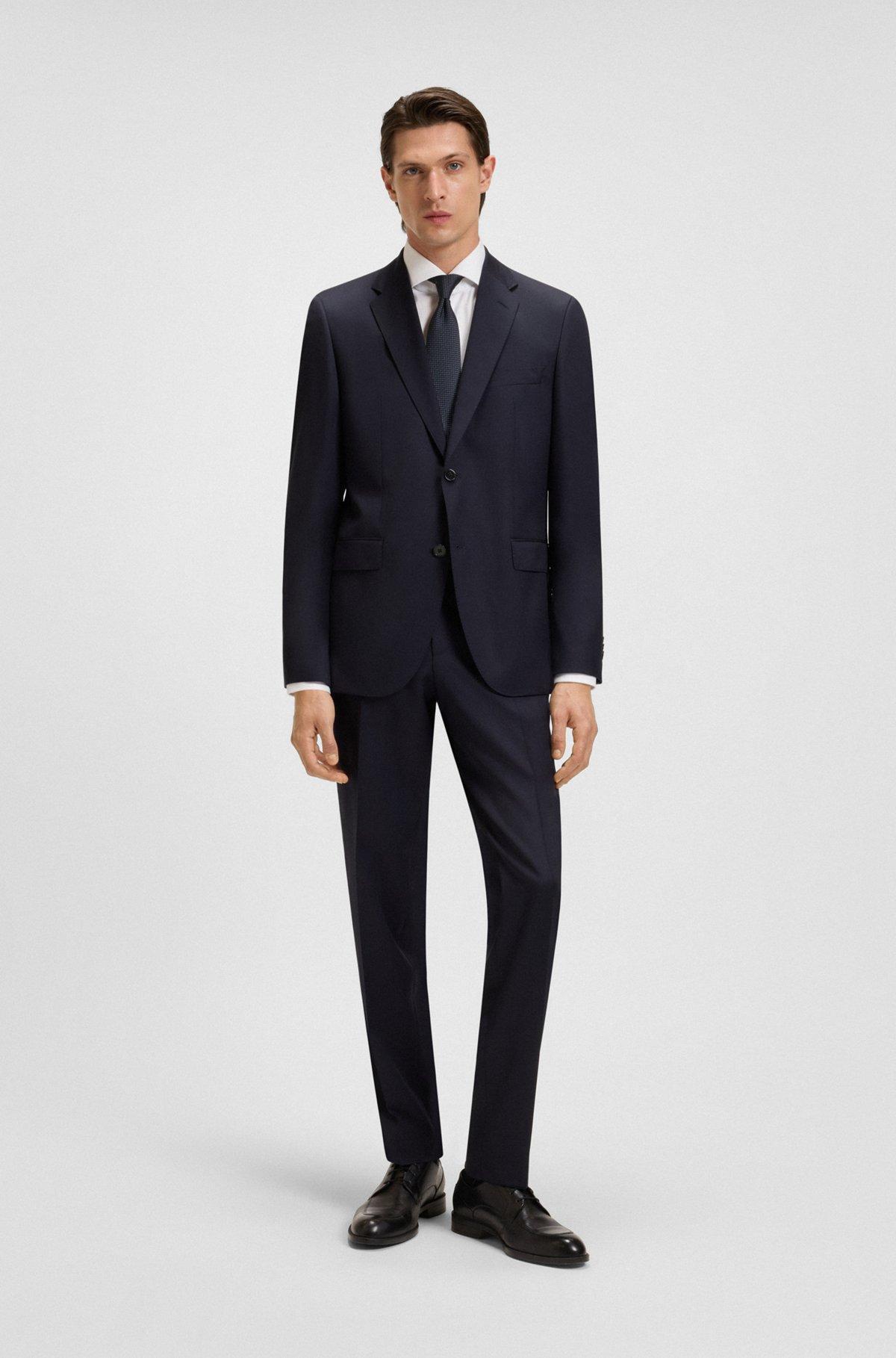 Slim-fit shirt in structured cotton Product Image