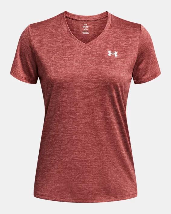 UA Tech Twist Womens V-Neck Short Sleeve Product Image