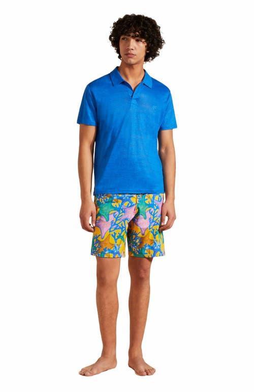 Mens Pyramid Linen Polo Shirt Product Image