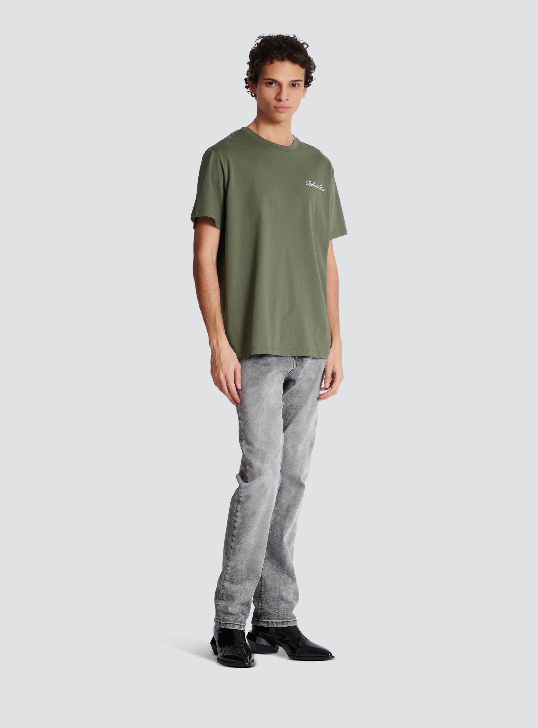 Loose T-shirt with Balmain Signature embroidery Product Image