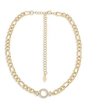 Ettika Eternity Crystal Circle Pave Ring Collar Necklace in 18K Gold Plated, 15.5-20.5 Product Image