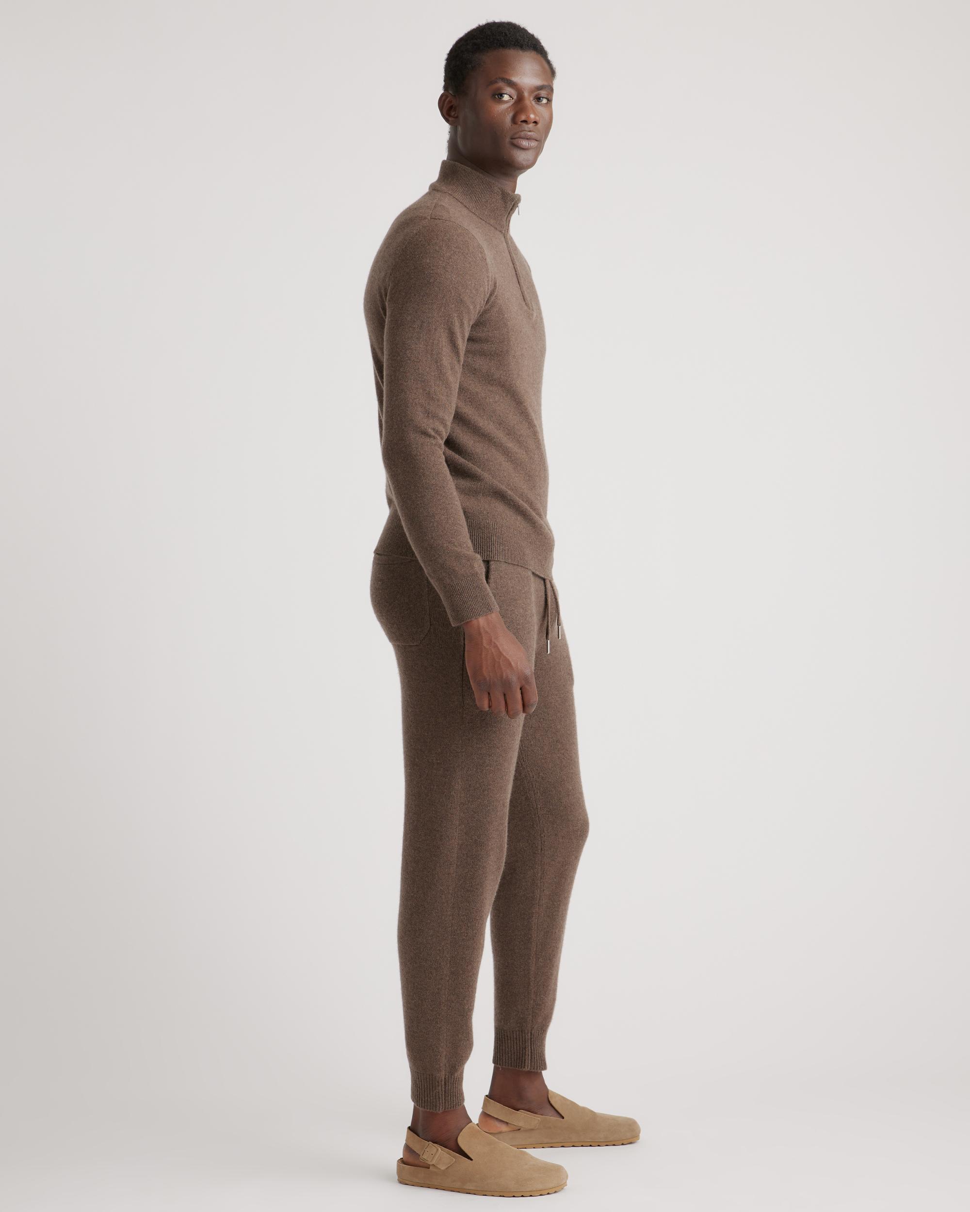 Quince | Men's Mongolian Cashmere Quarter Zip Sweater Product Image