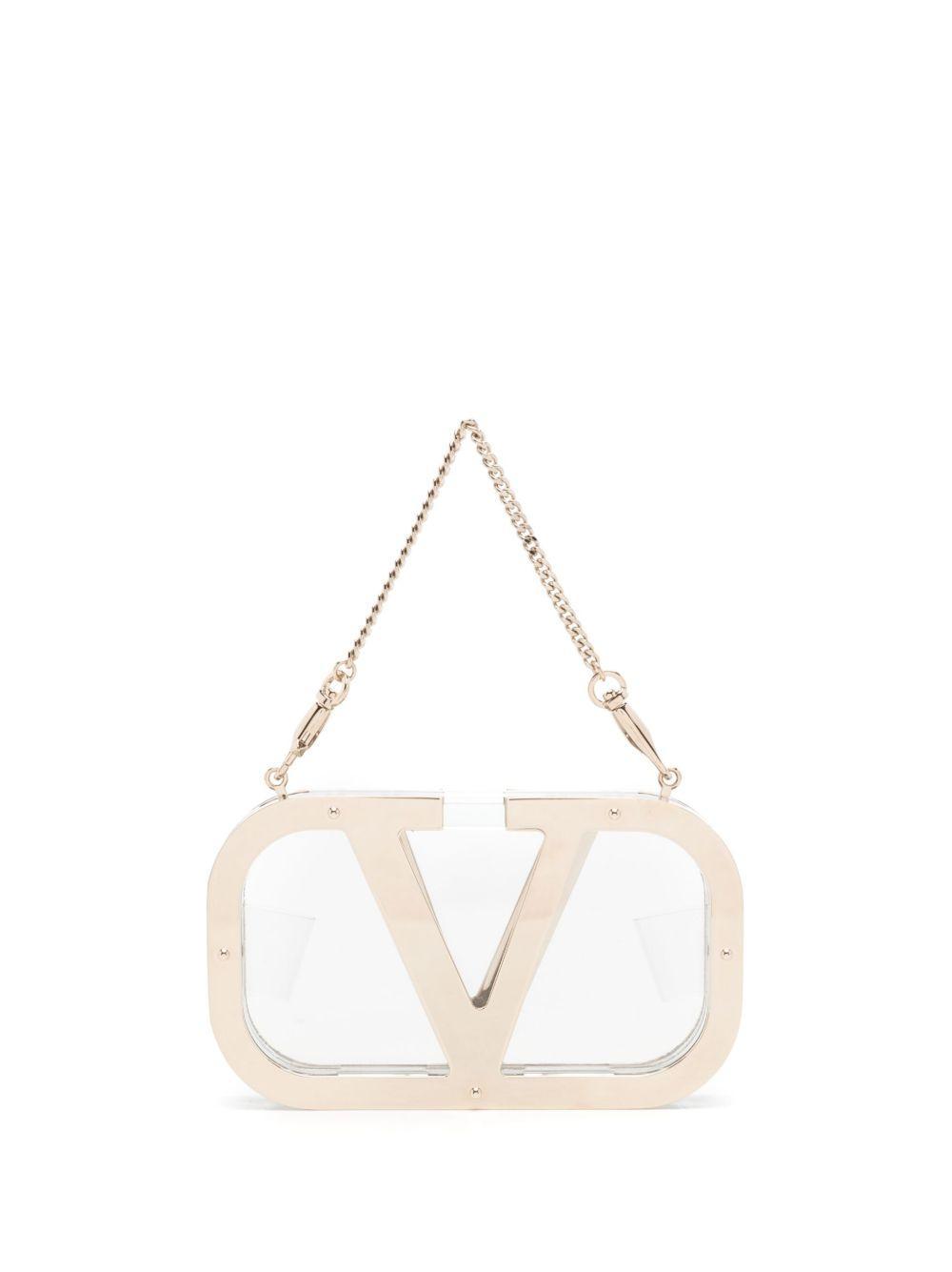 logo-plaque clear clutch Product Image