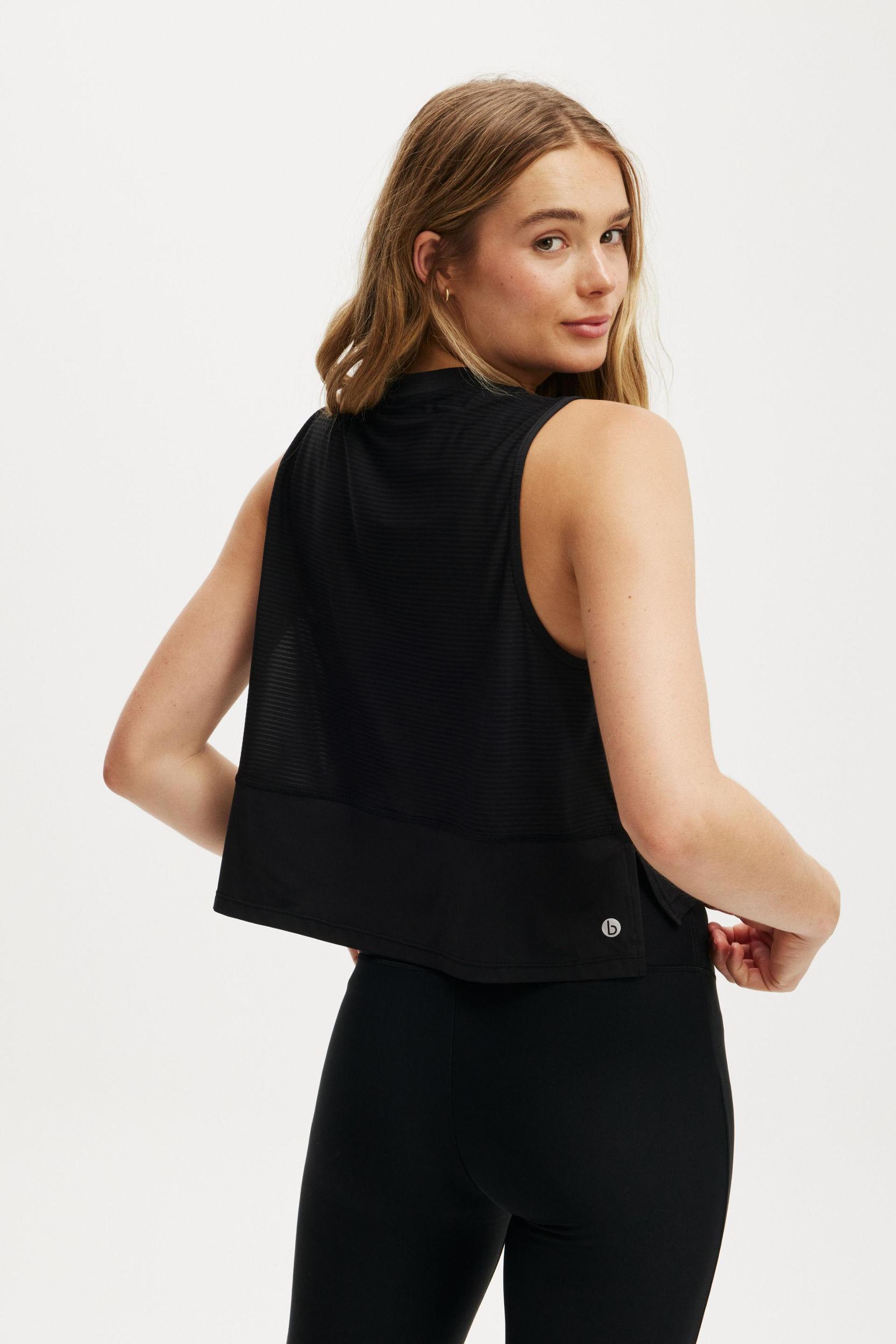 Active Cropped Mesh Back Tank Product Image