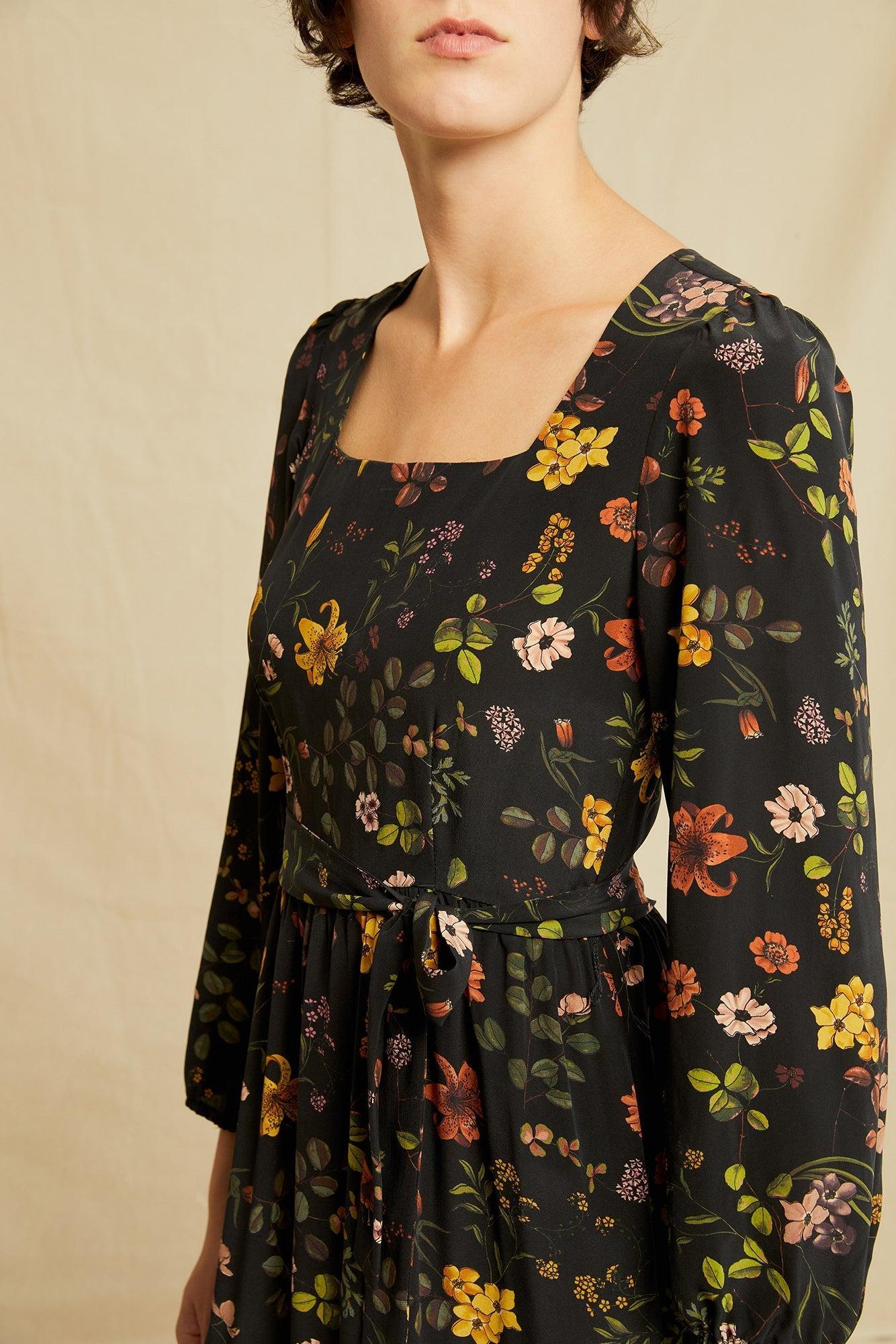 Adrienne Washable Silk Dress - Sait Germain Floral - ReAmour Product Image