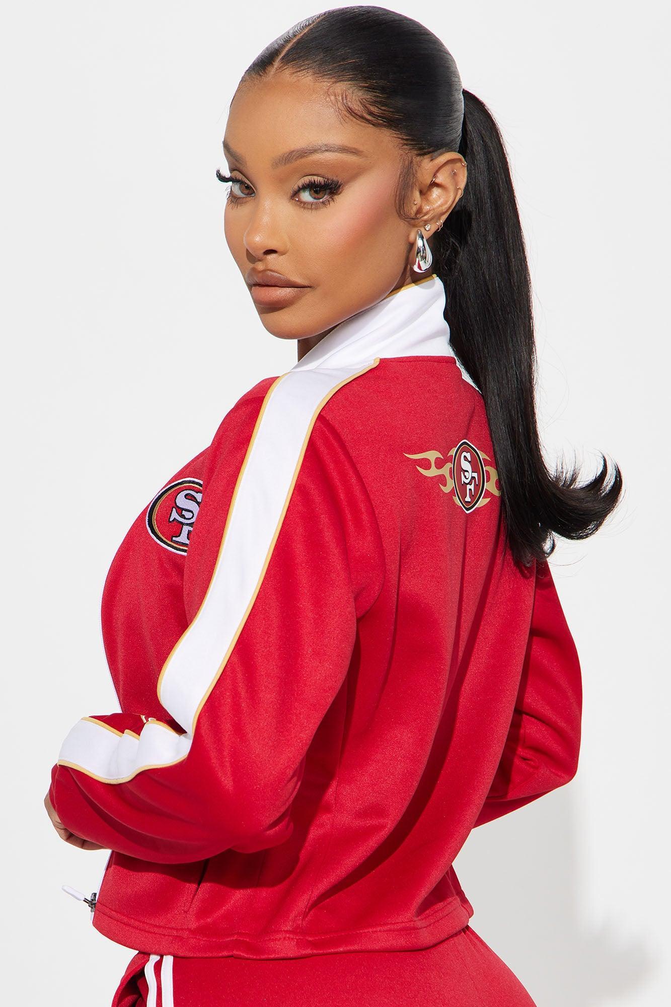 49ers Nation Zip Up Track Jacket - Red Product Image