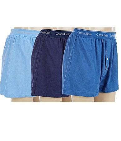Men's Calvin Klein 3-pack Cotton Classics Woven Boxers, Size: Small, Black Patterned Product Image