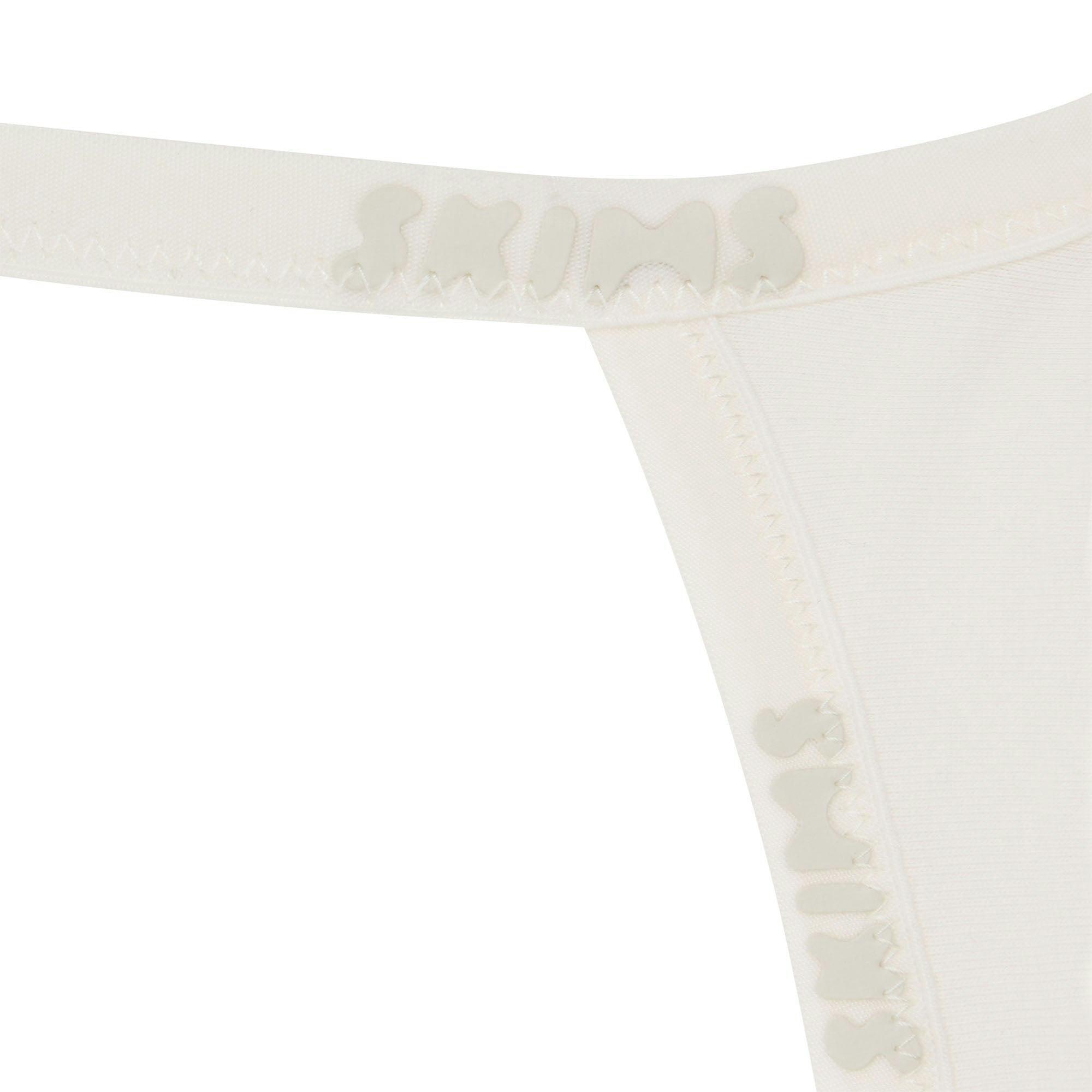 COTTON LOGO STRING THONG | MARBLE Product Image