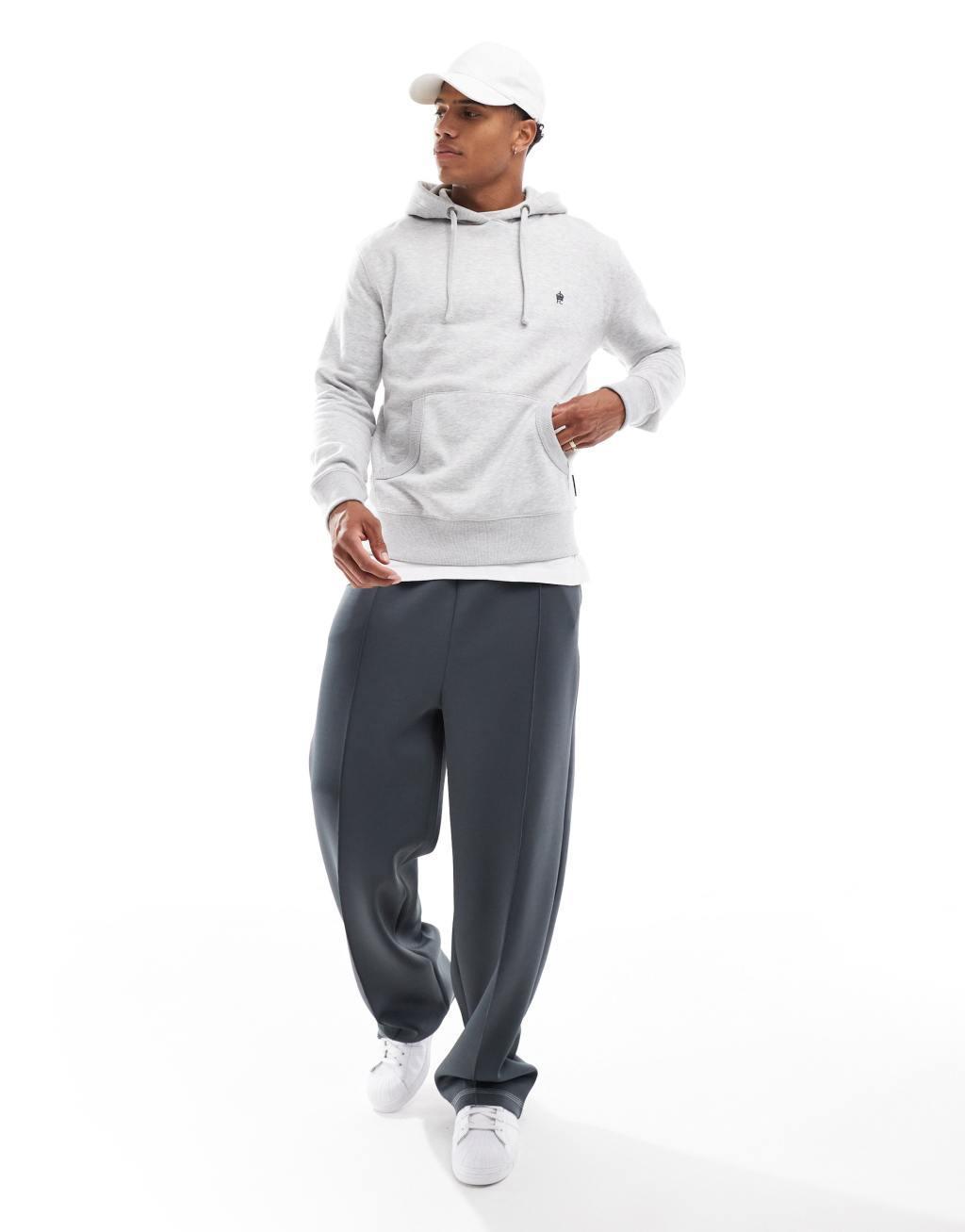 French Connection overhead hoodie in light gray melange Product Image