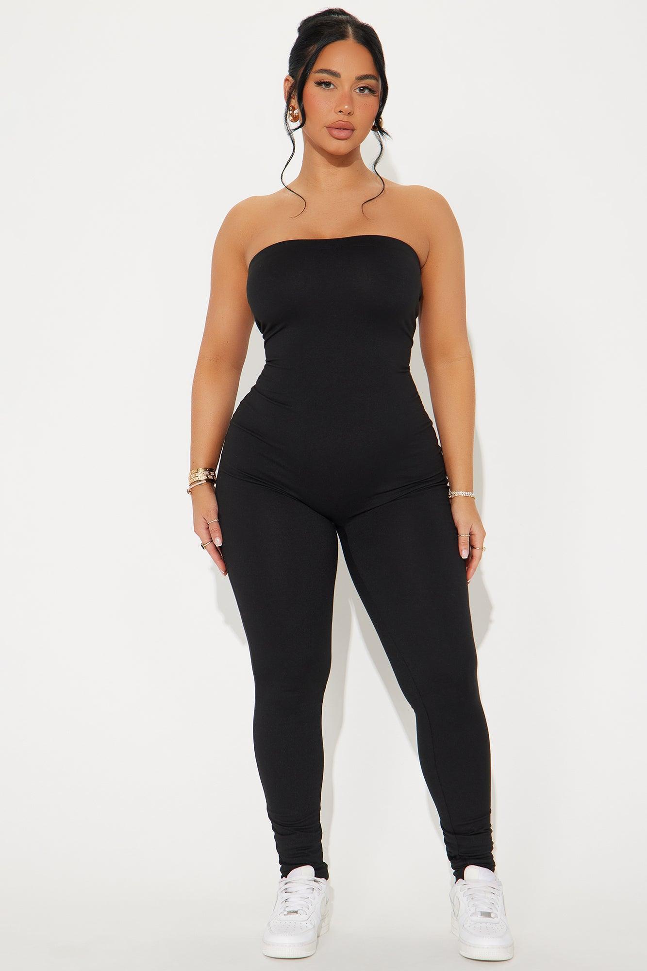 Playing Nice 2 Piece Jumpsuit Set - Black Product Image