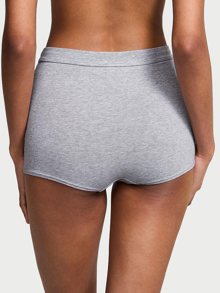Logo Cotton High-Waist Boyshort Panty Product Image