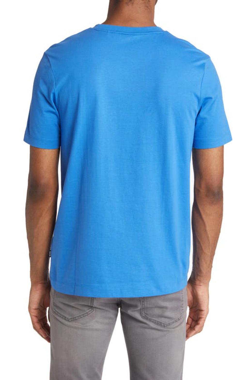 HUGO BOSS Thompson Solid T-shirt In Light Pastel Blue Product Image