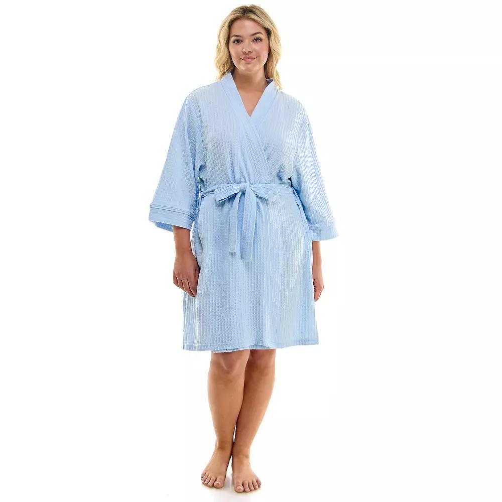 Plus Size Croft & Barrow® Kimono Robe, Women's, Size: 2XL, Grey Grey Product Image