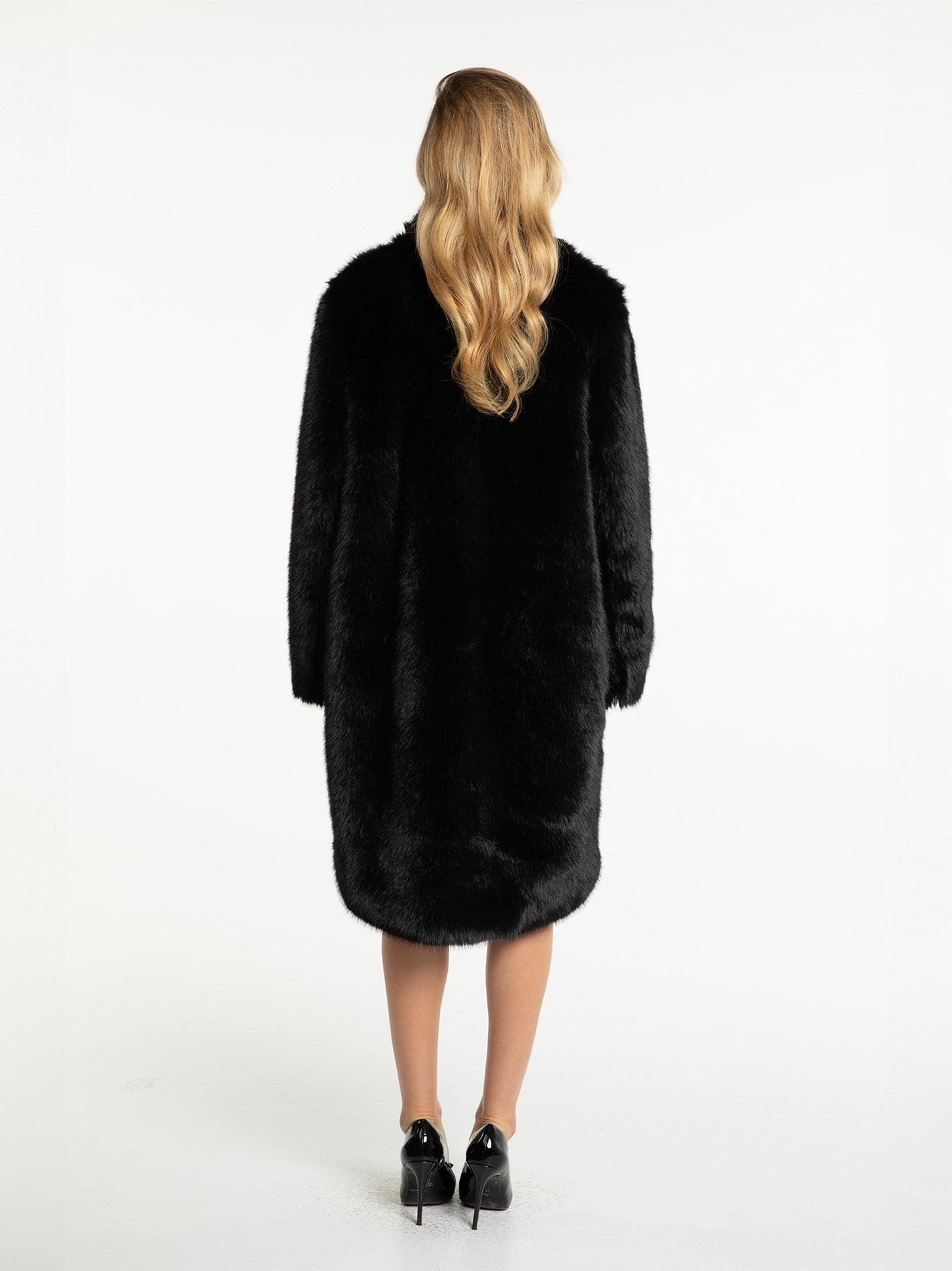 Sofia Fur Coat (Black) Product Image