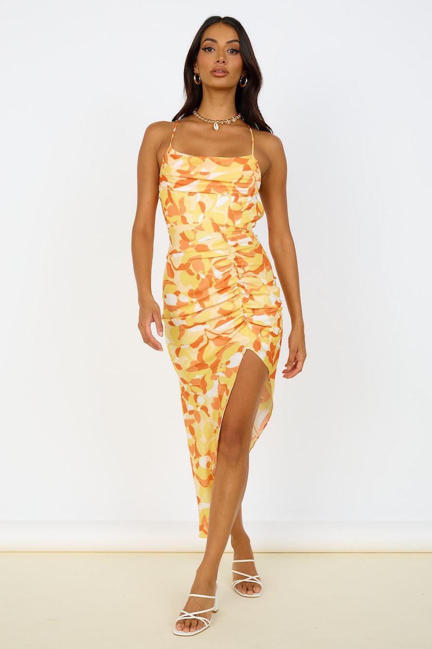 Glowing Skies Maxi Dress Yellow Product Image